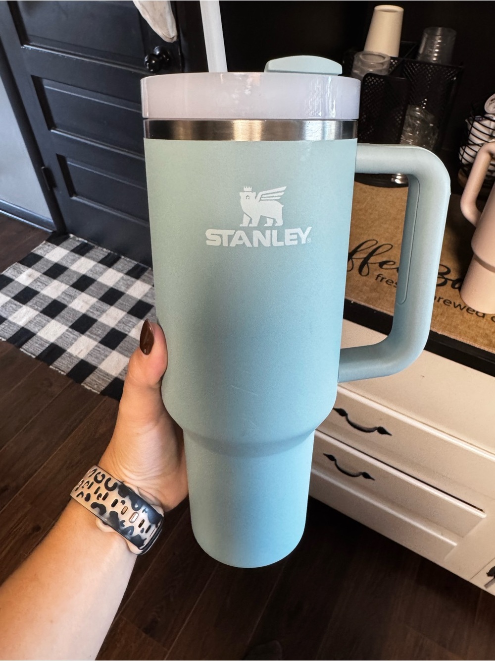 Stanley Mint Green Insulated Travel Tumbler with Handle